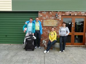Erstes Gruppenfoto in Neuseeland